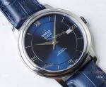 Highest Quality Copy Omega De Ville Swiss 2824 Watch SS Blue Dial